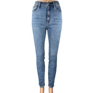 Pacsun Women's Blue High Waisted Medium Wash Casual Skinny Denim Jeans Size 26